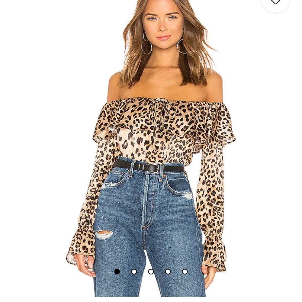 House of Harlow x REVOLVE “Vada Bodysuit in Leopard”. Size XS
